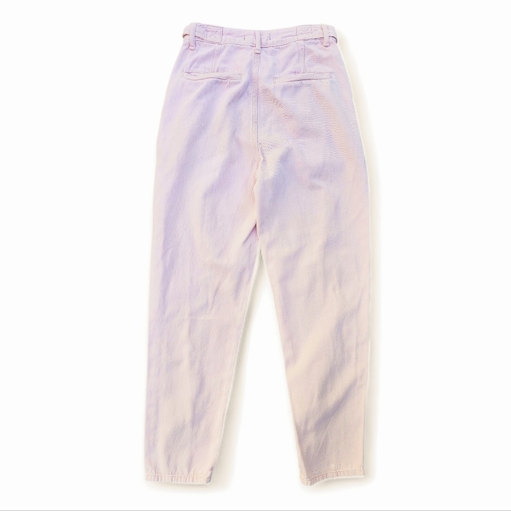 Free People City Of Lights Tapered Denim Bubble Pink Jeans, Size 28 - Picture 6 of 7